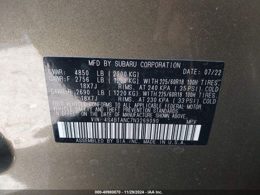 SUBARU OUTBACK LIMITED 2022