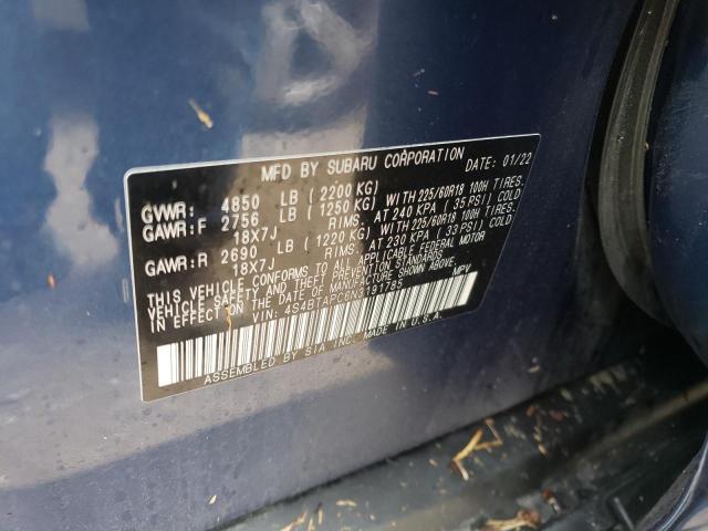 SUBARU OUTBACK TO 2022