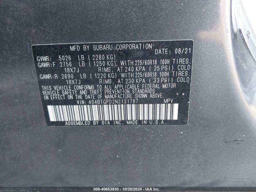 SUBARU OUTBACK TOURING XT 2022