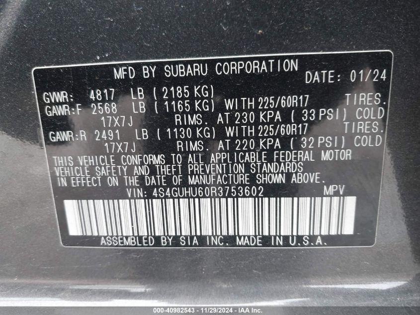 SUBARU CROSSTREK WILDERNESS 2024