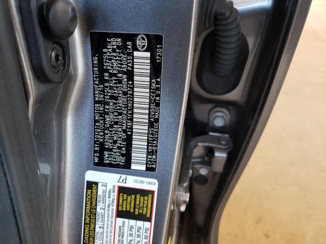 TOYOTA CAMRY LE 2017