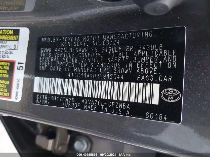 TOYOTA CAMRY LE 2024