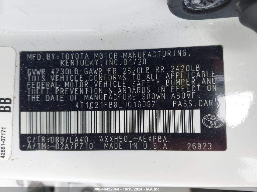 TOYOTA AVALON HYBRID LIMITED 2020