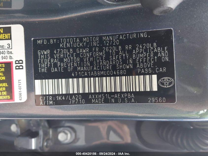 TOYOTA AVALON LIMITED HYBRID 2021