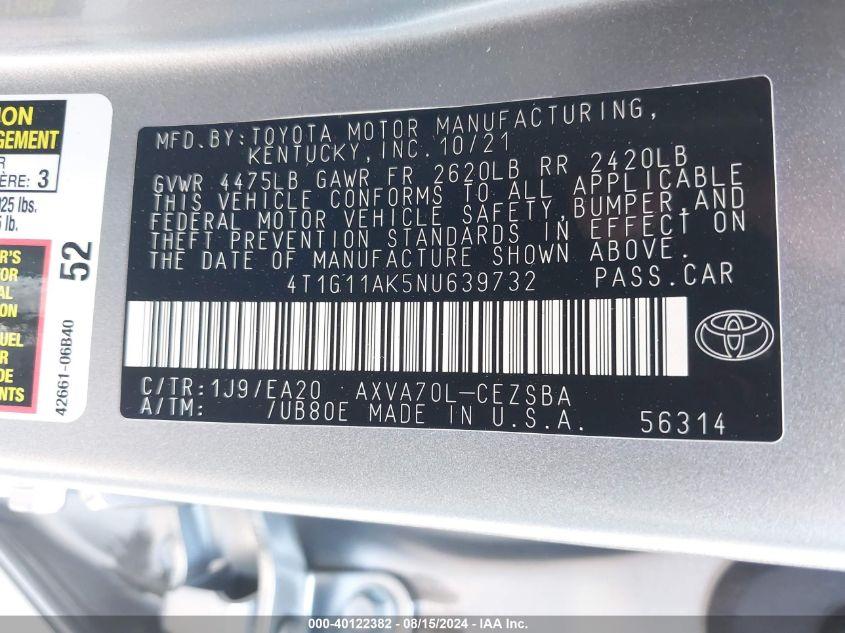 TOYOTA CAMRY SE 2022