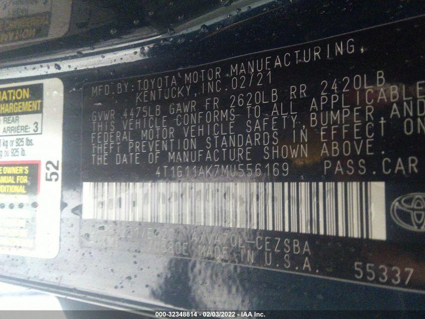 TOYOTA CAMRY SE 2021