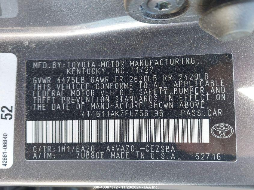 TOYOTA CAMRY SE 2023