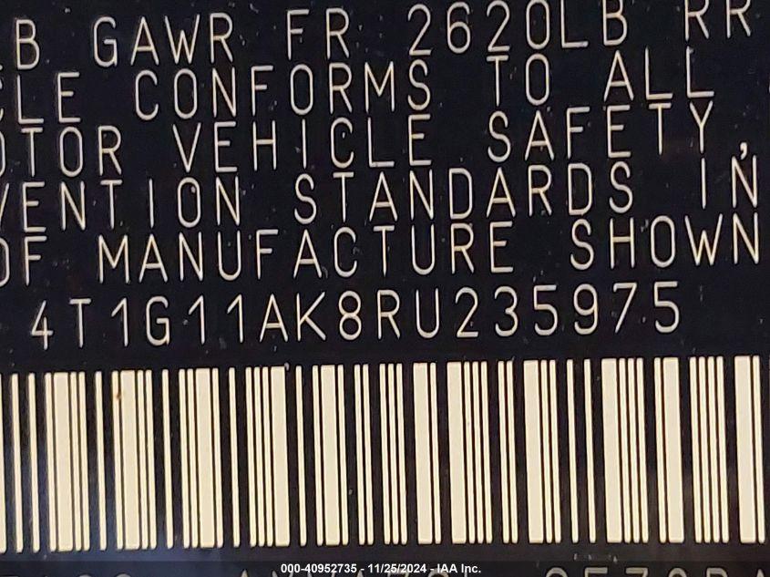 TOYOTA CAMRY SE 2024