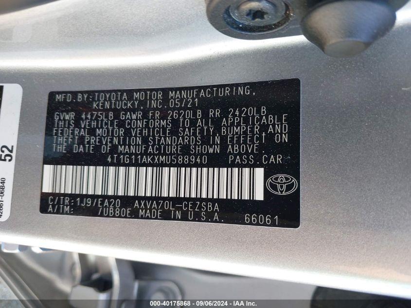 TOYOTA CAMRY SE 2021