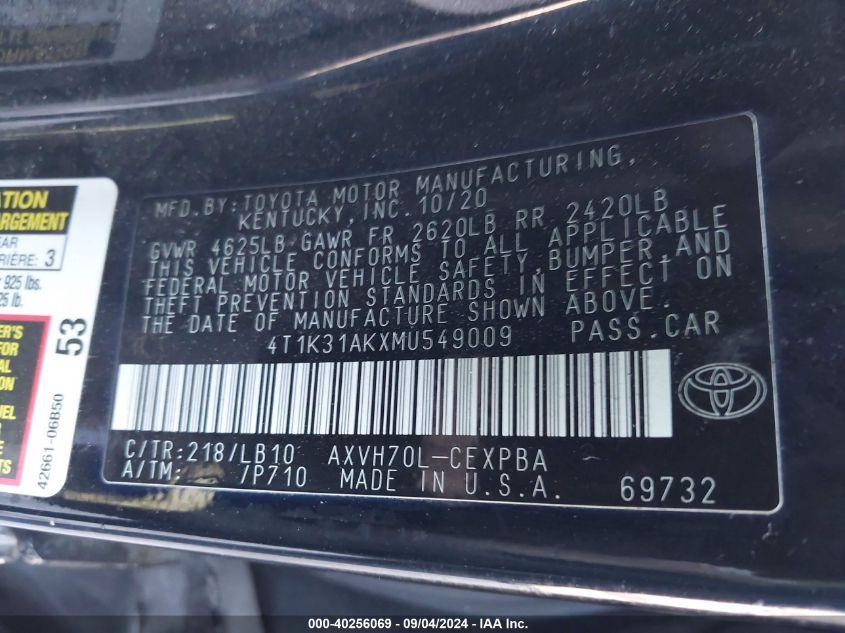 TOYOTA CAMRY XSE 2021