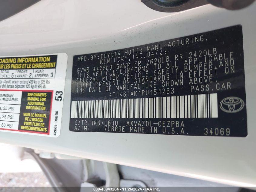 TOYOTA CAMRY XSE 2023