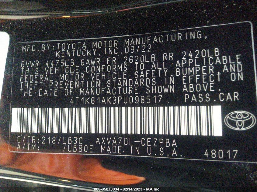 TOYOTA CAMRY XSE 2023