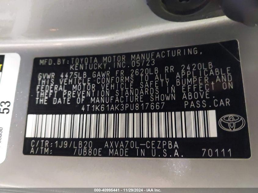 TOYOTA CAMRY XSE 2023