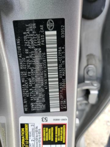 TOYOTA CAMRY XSE 2020