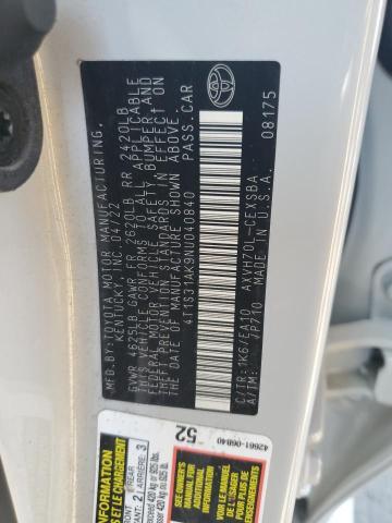 TOYOTA CAMRY NIGH 2022