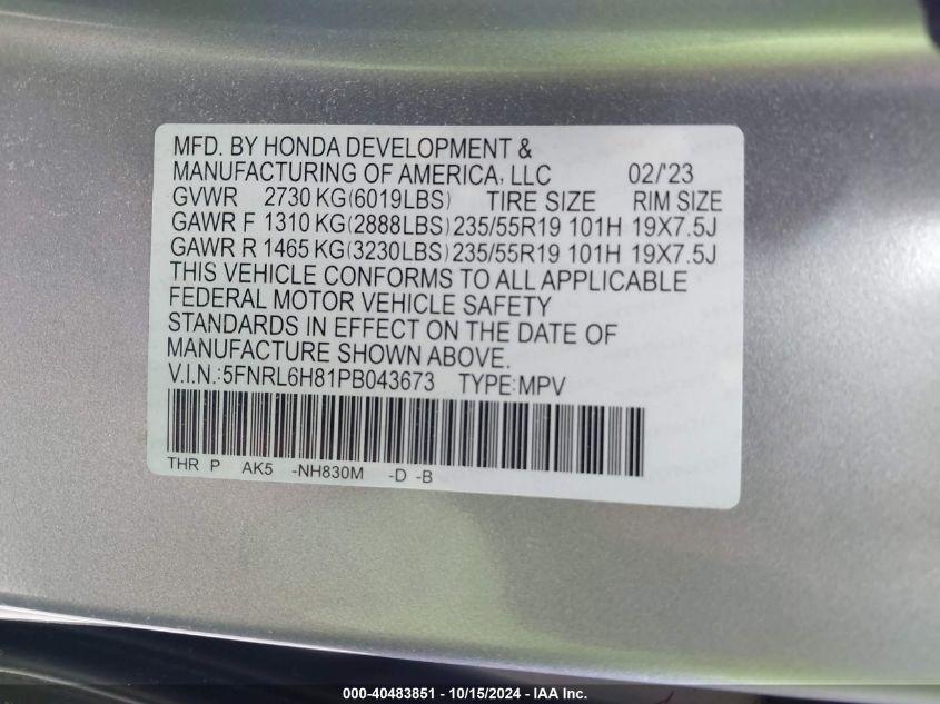 HONDA ODYSSEY TOURING 2023