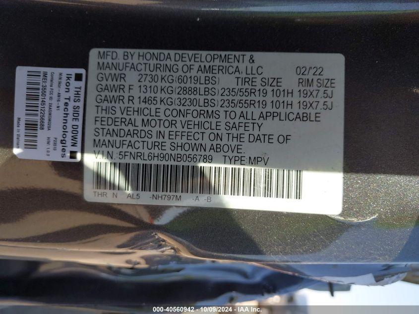 HONDA ODYSSEY ELITE 2022