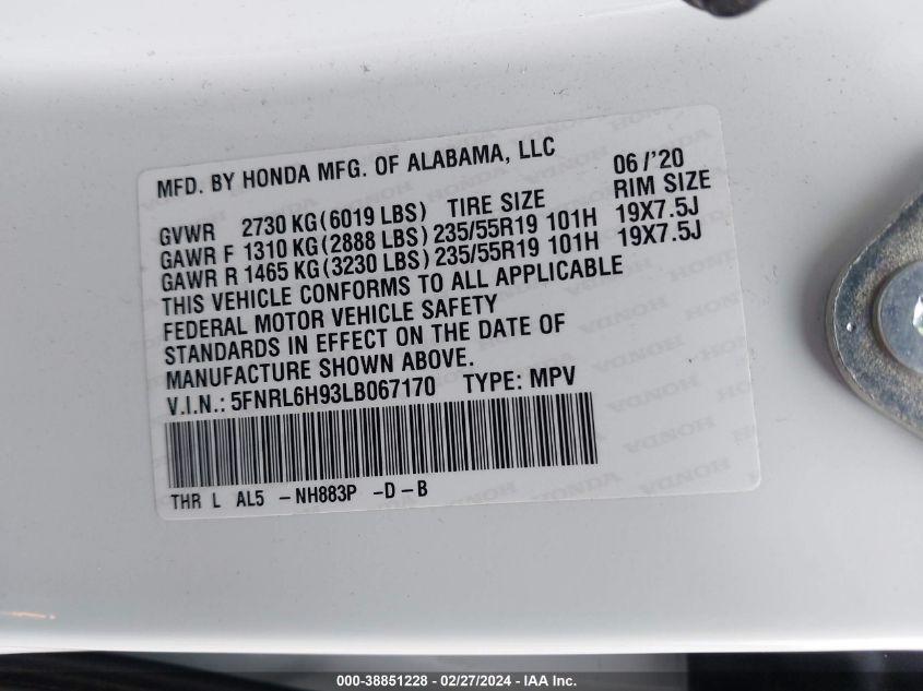 HONDA ODYSSEY ELITE 2020