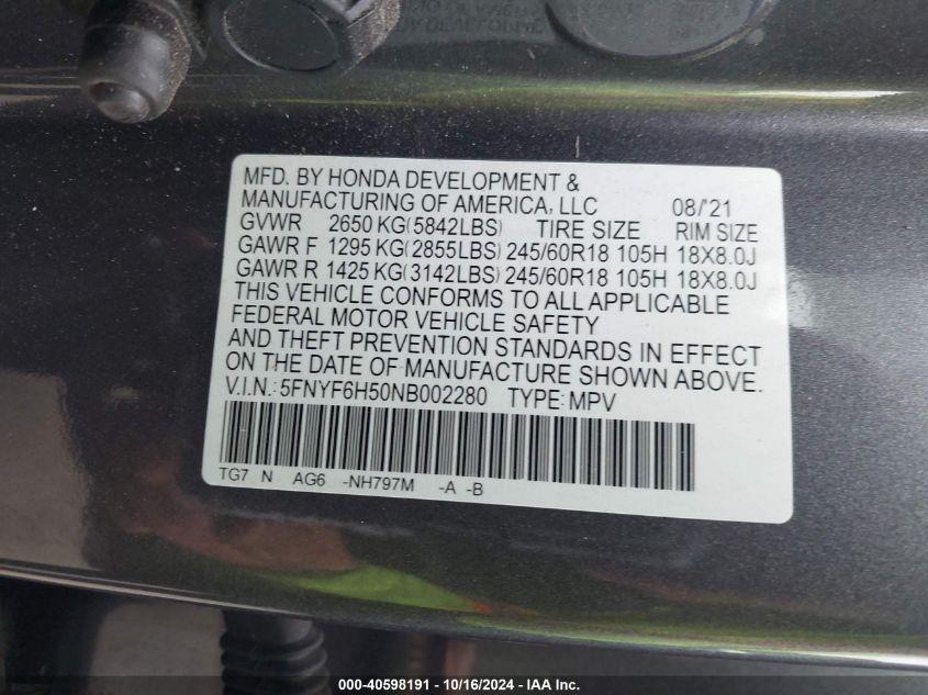 HONDA PILOT AWD EX-L 2022