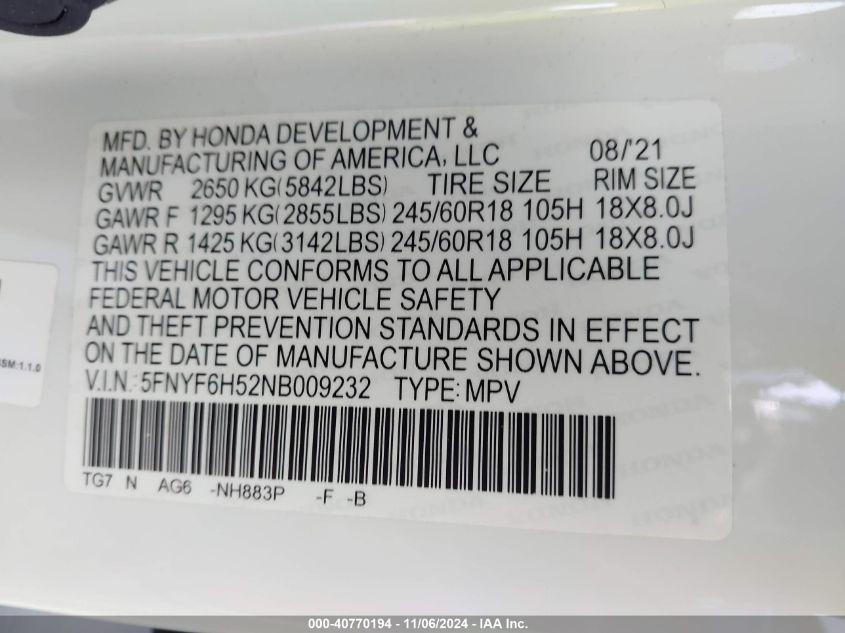 HONDA PILOT EX-L 2022