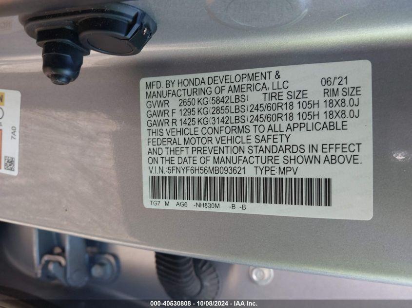 HONDA PILOT AWD EX-L 2021