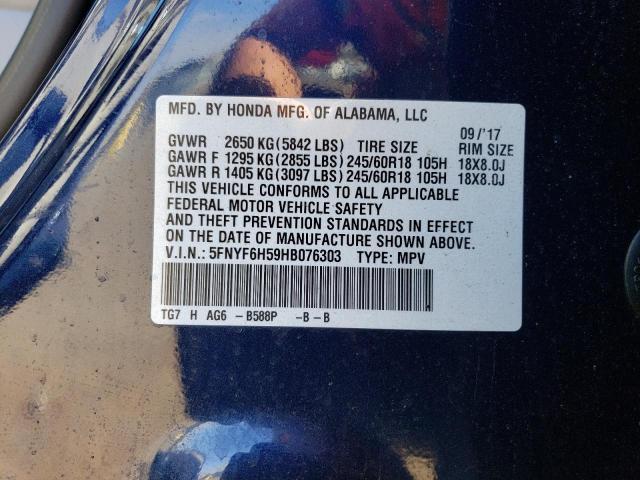 HONDA PILOT EXL 2017