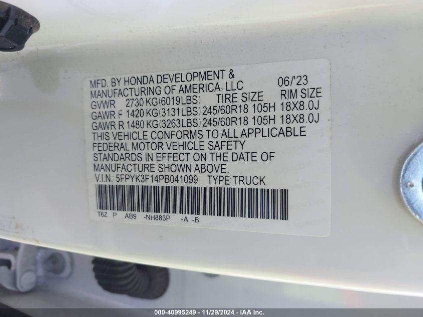 HONDA RIDGELINE SPORT 2023