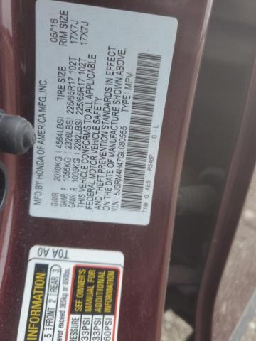 HONDA CRV CR-V SE 2016