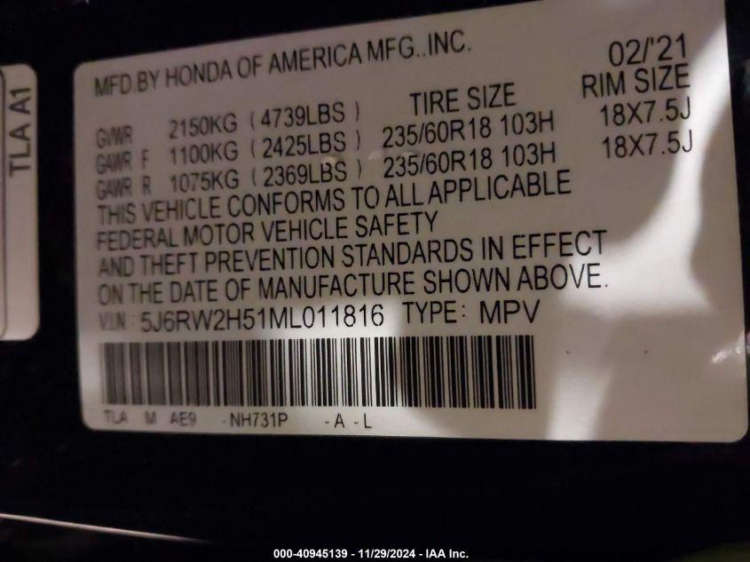 HONDA CR-V AWD EX 2021