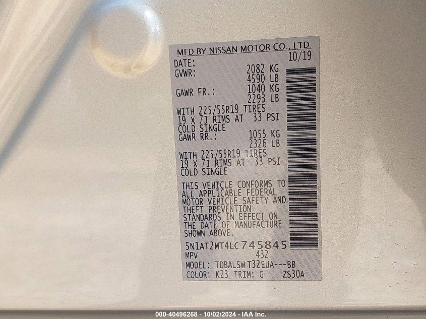 NISSAN ROGUE SL FWD 2020