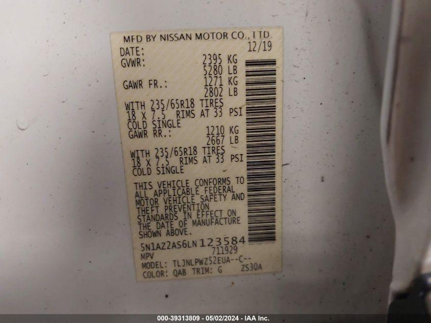 NISSAN MURANO S INTELLIGENT AWD 2020