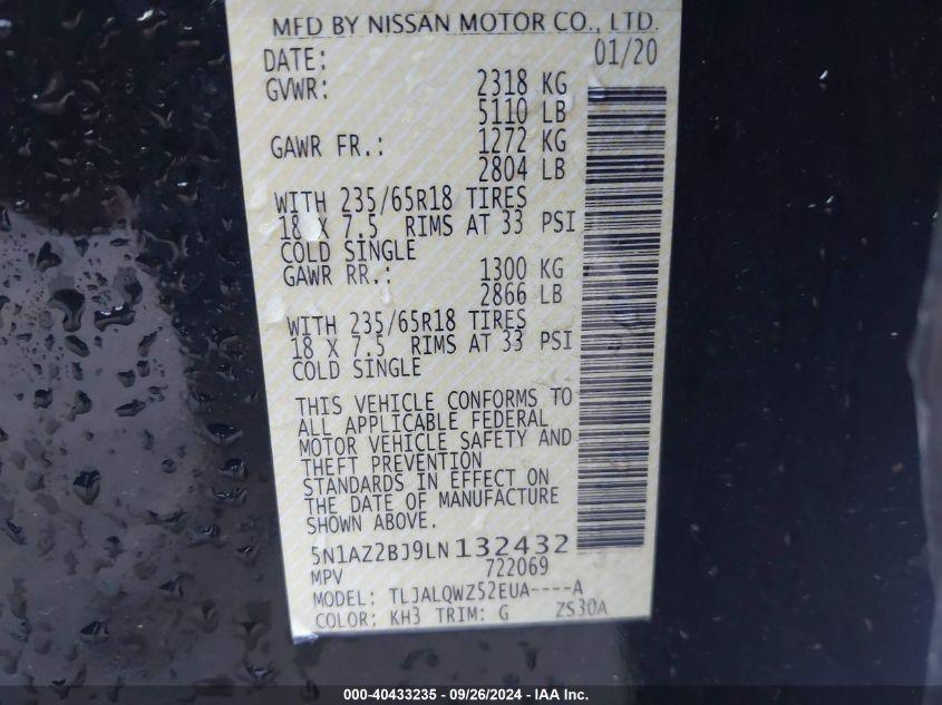 NISSAN MURANO SV FWD 2020