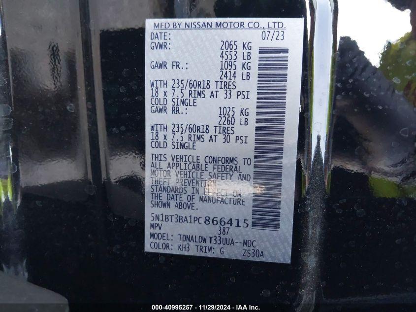 NISSAN ROGUE SV FWD 2023