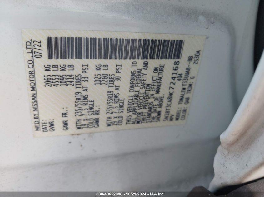 NISSAN ROGUE SL FWD 2022