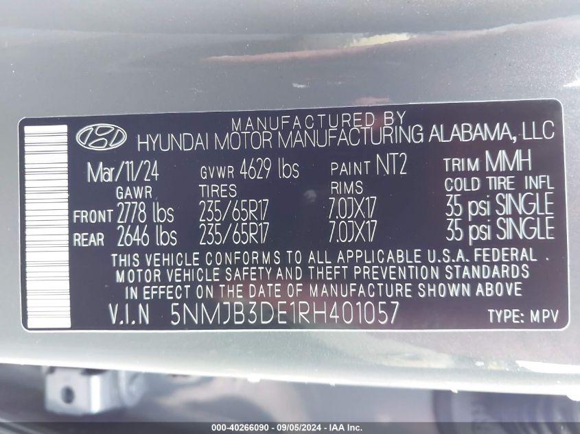 HYUNDAI TUCSON SEL 2024