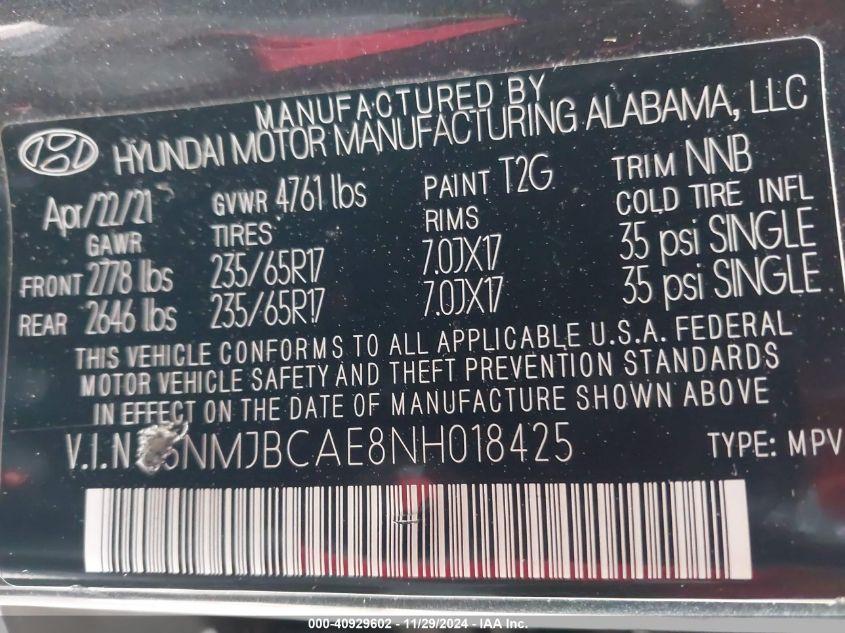 HYUNDAI TUCSON SEL 2022