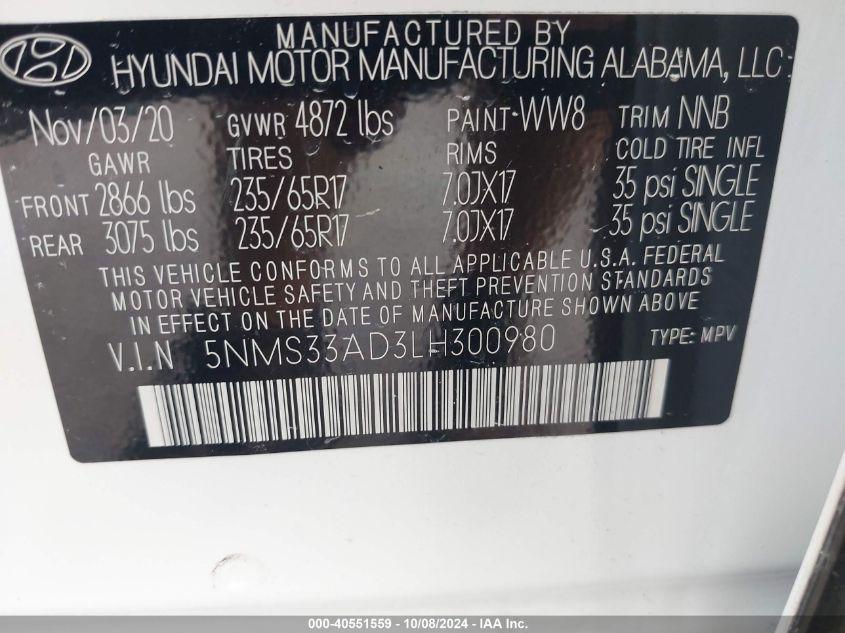 HYUNDAI SANTA FE SEL 2020