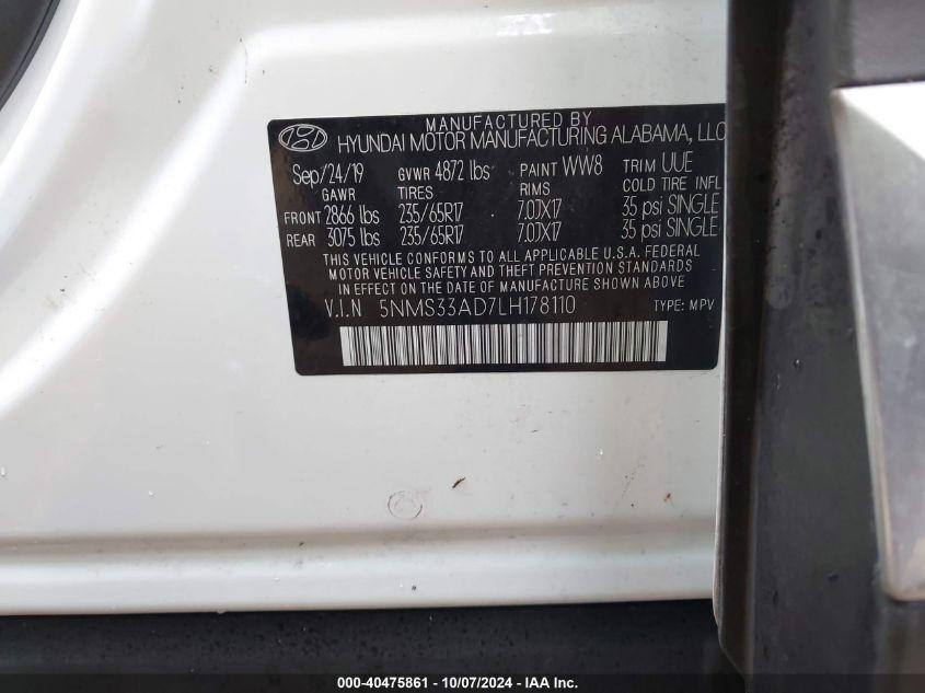 HYUNDAI SANTA FE SEL 2020