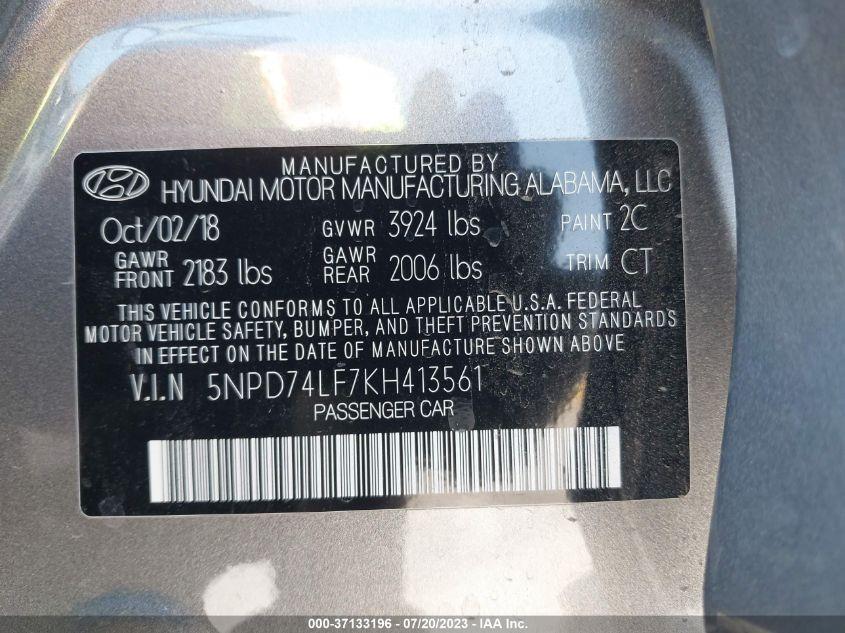 HYUNDAI ELANTRA SE 2019