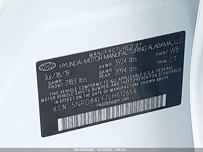 HYUNDAI ELANTRA SEL 2020