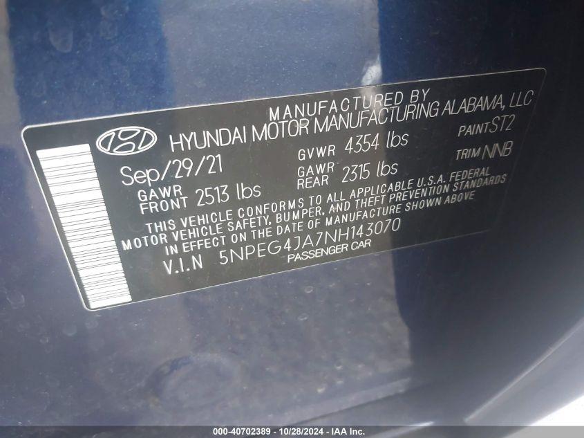 HYUNDAI SONATA SE 2022