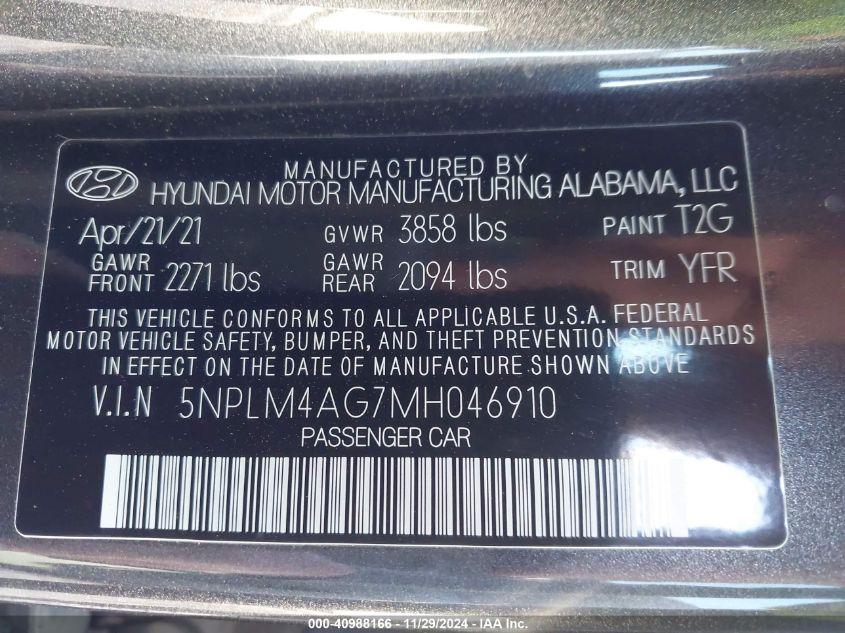 HYUNDAI ELANTRA SEL 2021