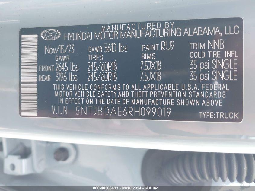 HYUNDAI SANTA CRUZ SEL 2024