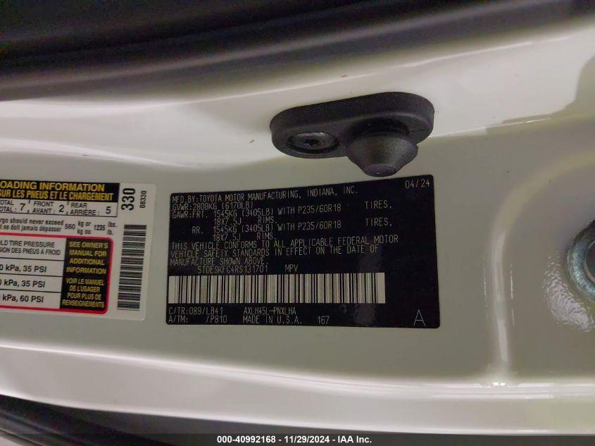 TOYOTA SIENNA PLATINUM 2024