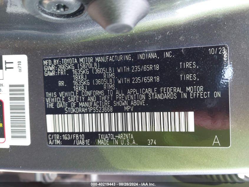 TOYOTA HIGHLANDER LE 2023