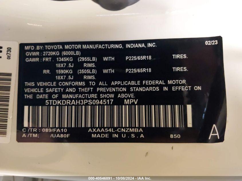 TOYOTA HIGHLANDER XLE 2023