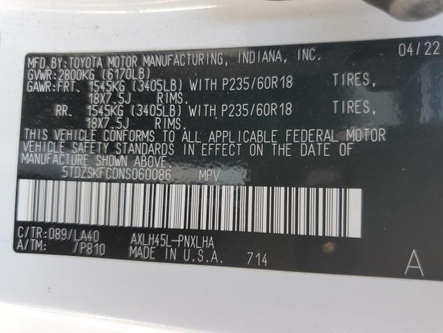 TOYOTA SIENNA LIM 2022