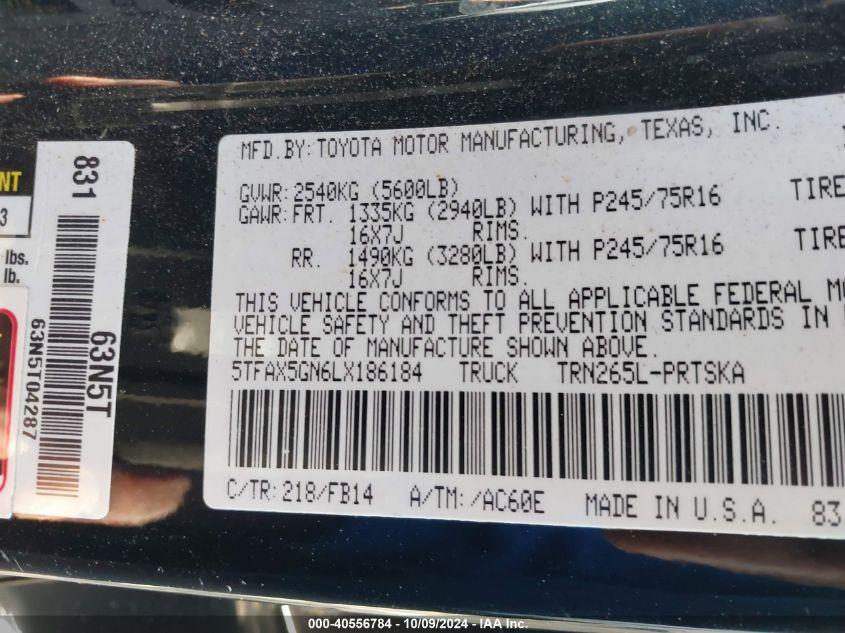 TOYOTA TACOMA SR 2020