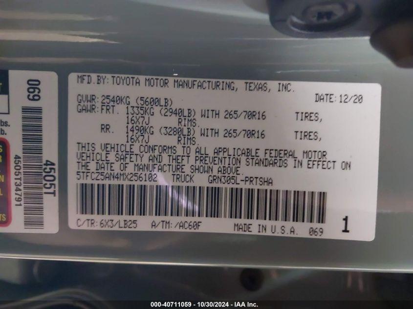 TOYOTA TACOMA TRD PRO 2021