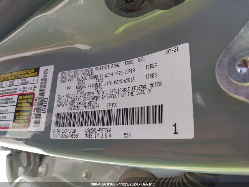 TOYOTA TUNDRA TRD PRO 2021